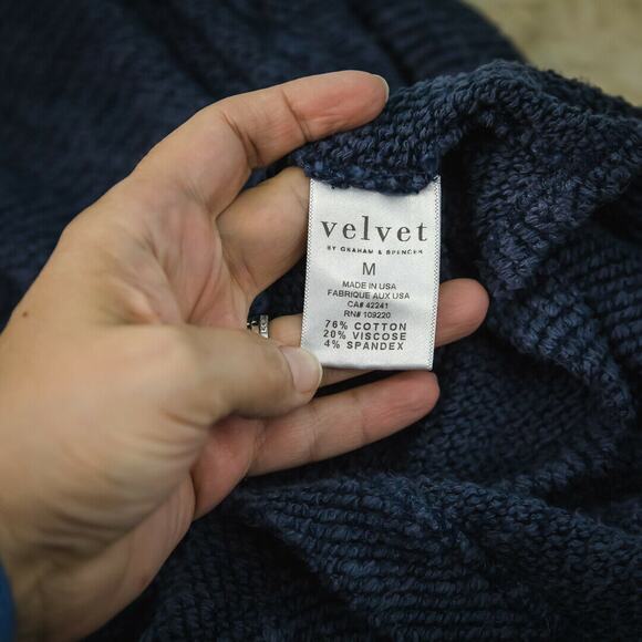 Velvet By Graham & Spencer Size Medium M Knit Marled Cardigan Sweater - Picture 4 of 4